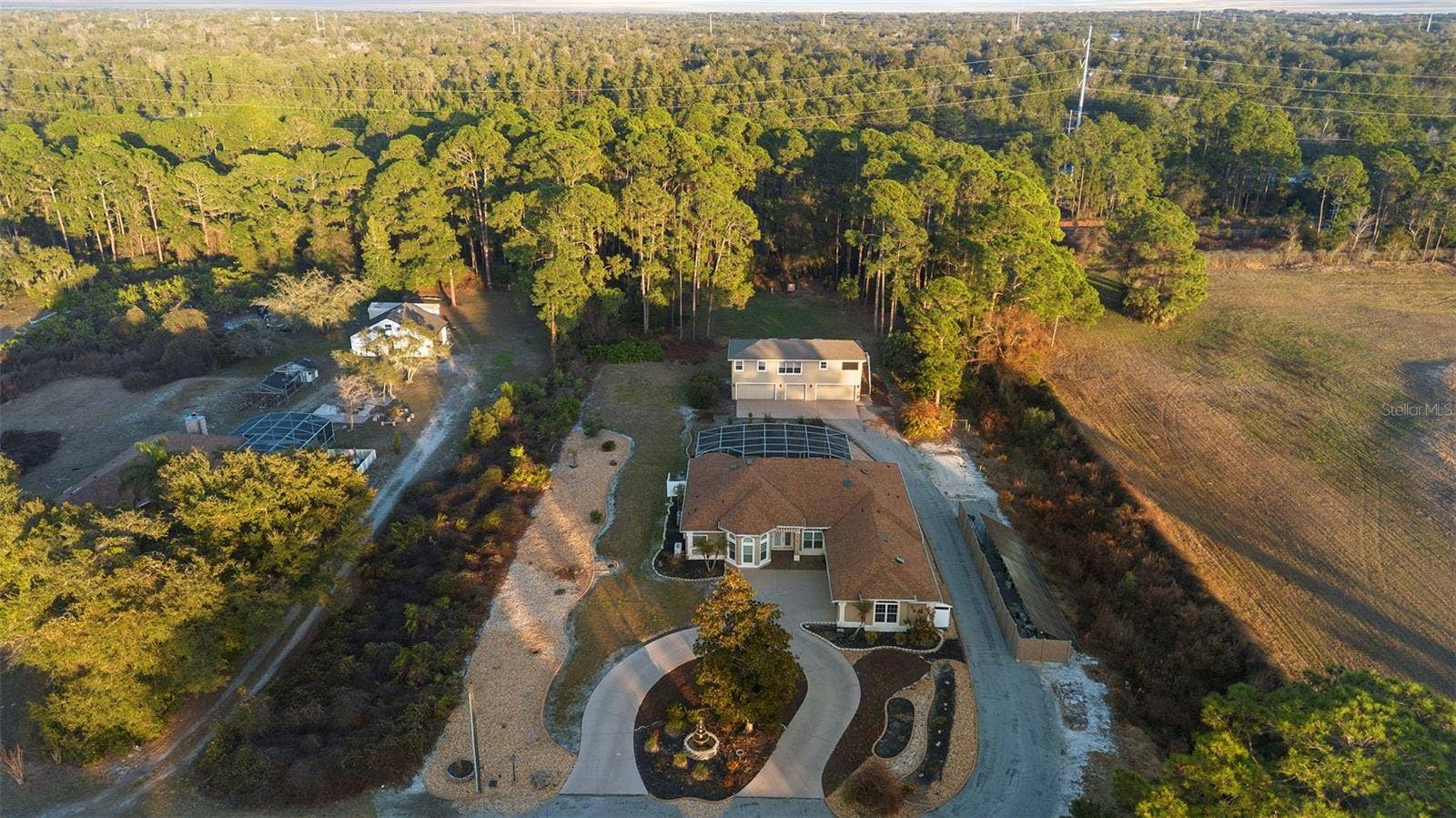 73 SANCTUARY AVENUE, Debary, FL 32713 AERIAL VIEW - MAIN HOME & GUEST HOUSE