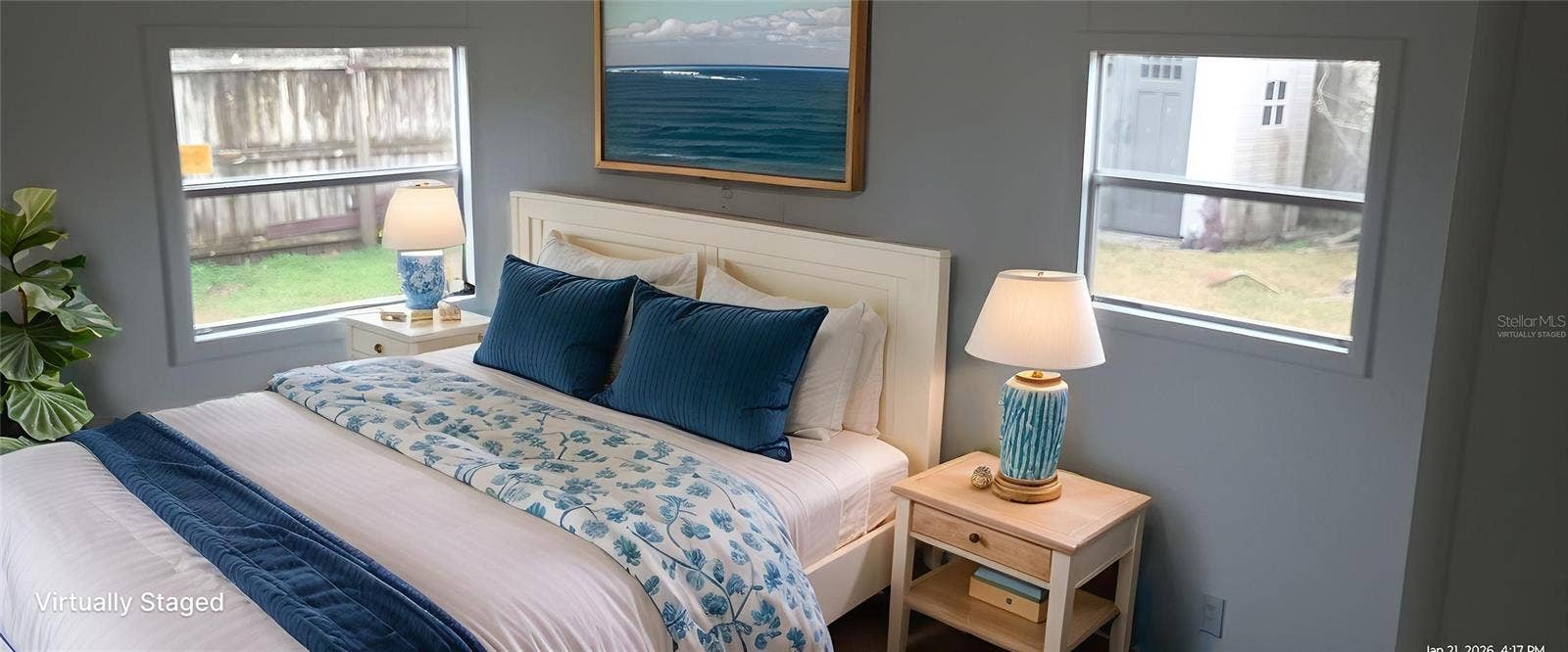 5321 CHRISTIANCY AVENUE, Port Orange, FL 32127 back bedroom virtually staged