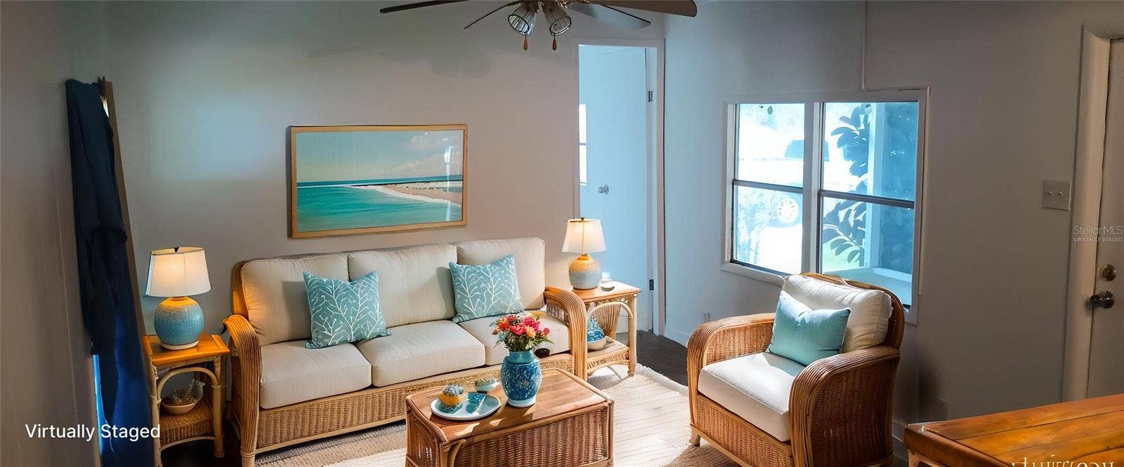 5321 CHRISTIANCY AVENUE, Port Orange, FL 32127 Virtually staged living room