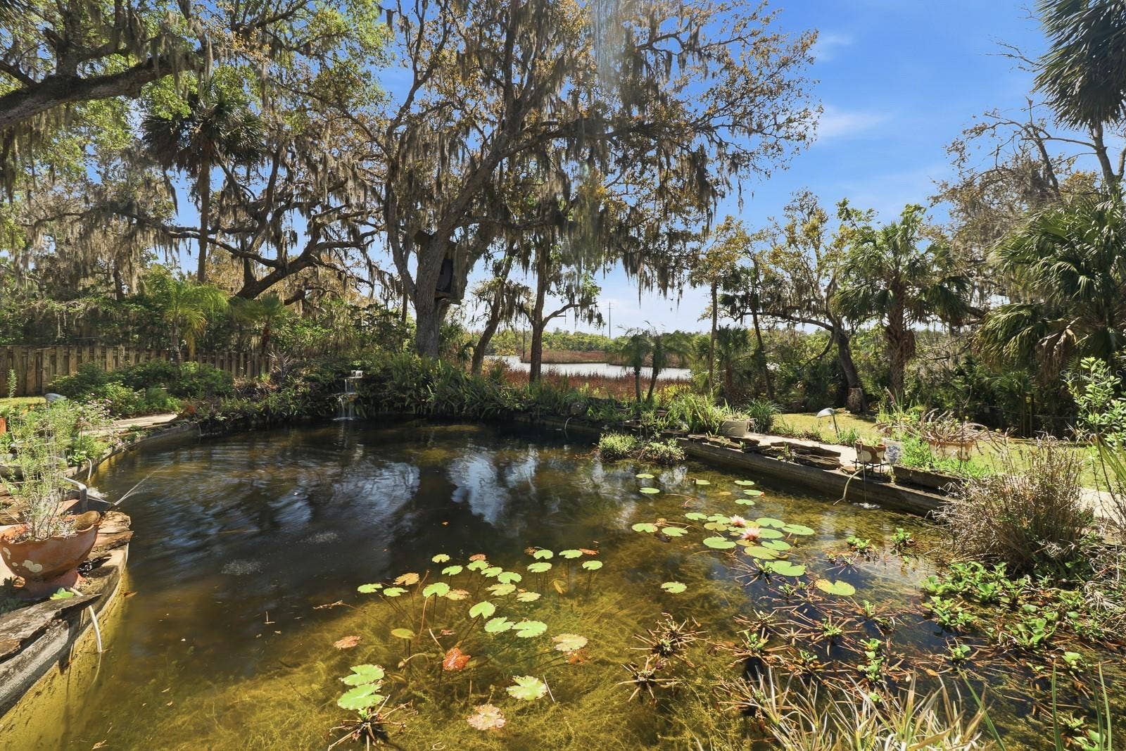 6491 SPRUCE CREEK ROAD, Port Orange, FL 32127 Lush plant life make this pond maintenance free!