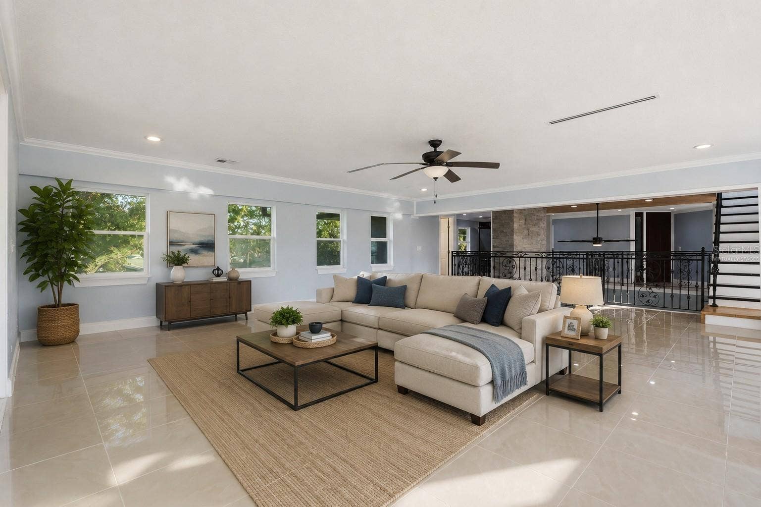 5414 RIVERSIDE DRIVE, Port Orange, FL 32127 Second Floor Family Room (virtually staged)