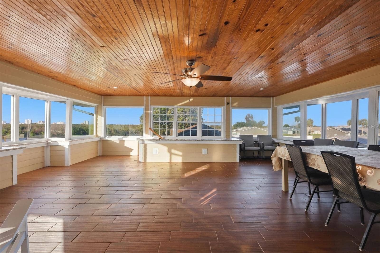 5414 RIVERSIDE DRIVE, Port Orange, FL 32127 Enclosed Patio with Halifax River Views