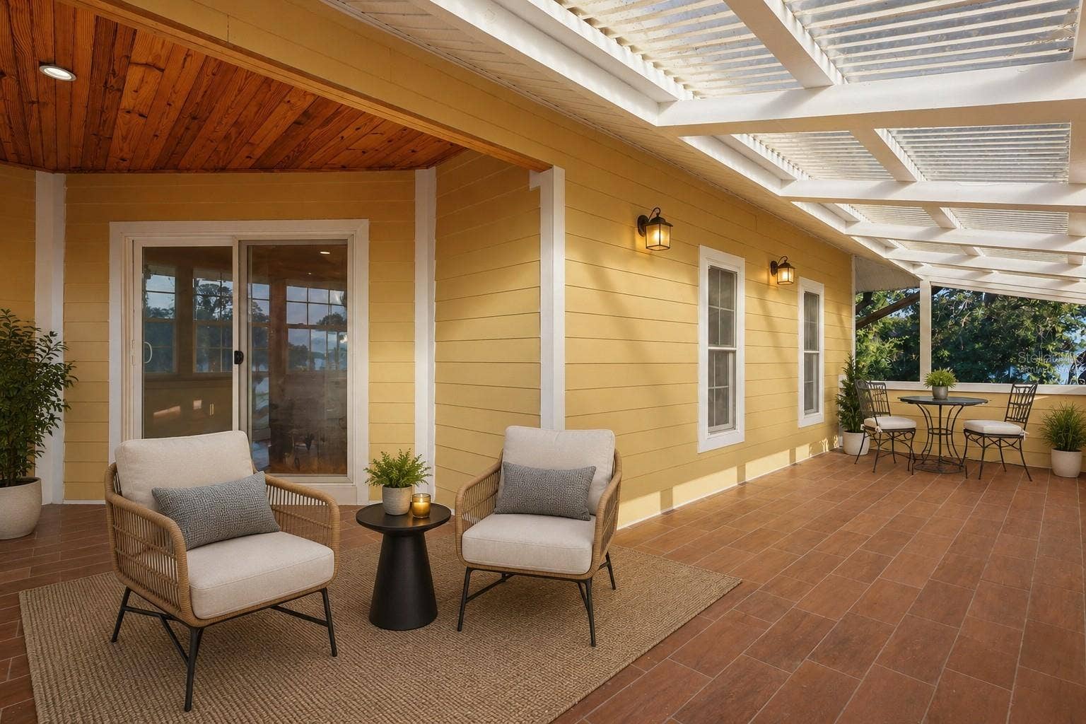 5414 RIVERSIDE DRIVE, Port Orange, FL 32127 Private Balcony from the Primary Suite - Virtually Staged
