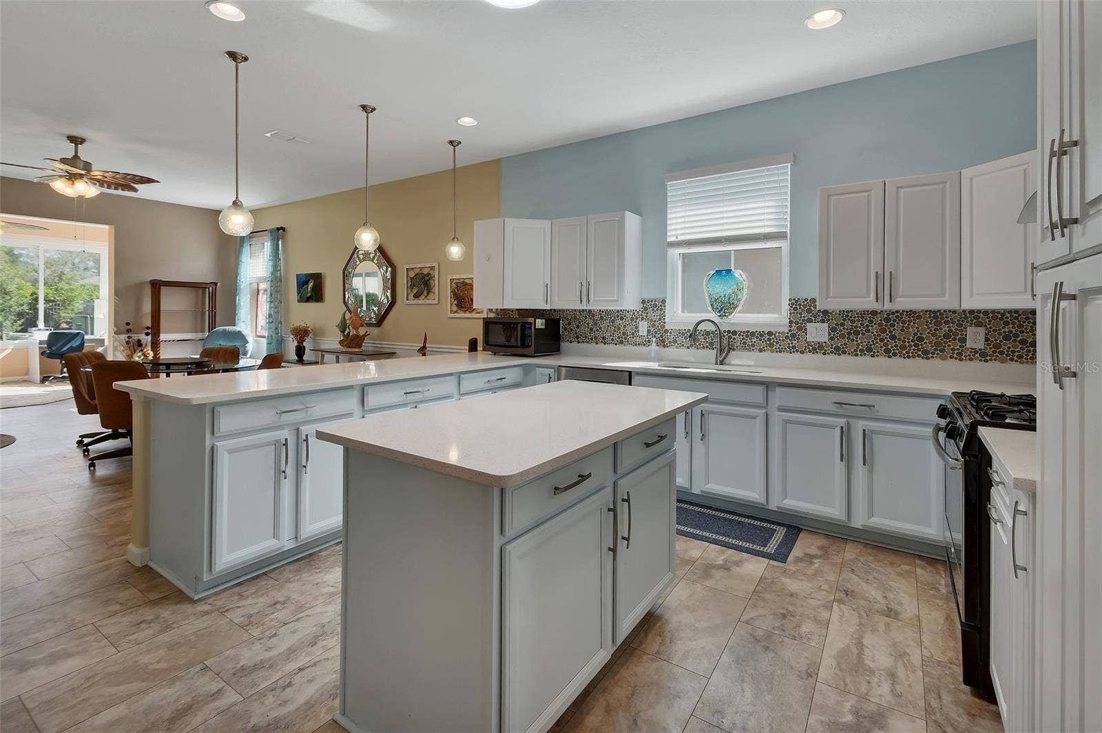 Updated kitchen with island