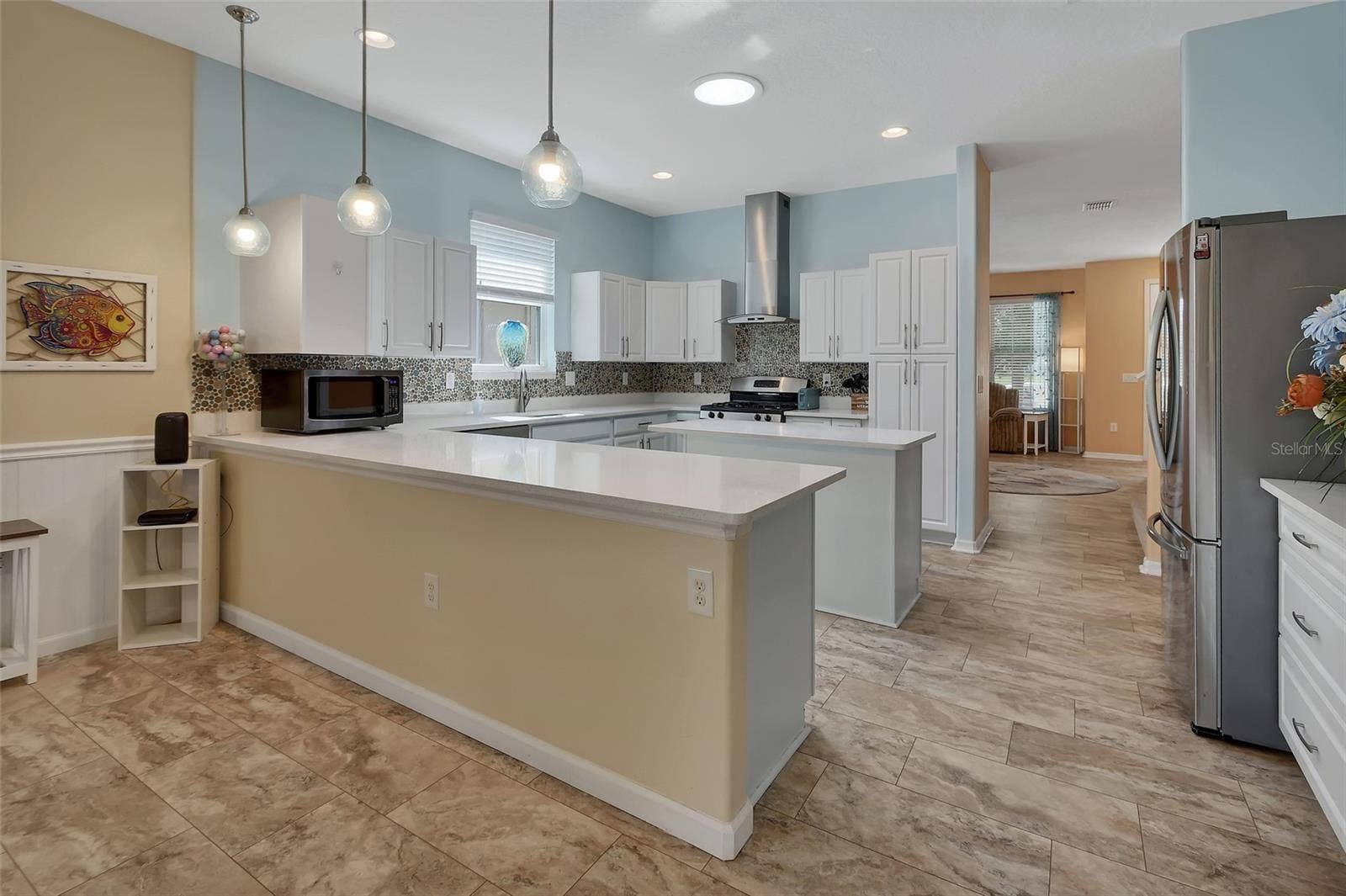 Beautiful Quartz countertops make cooking and baking a breeze.