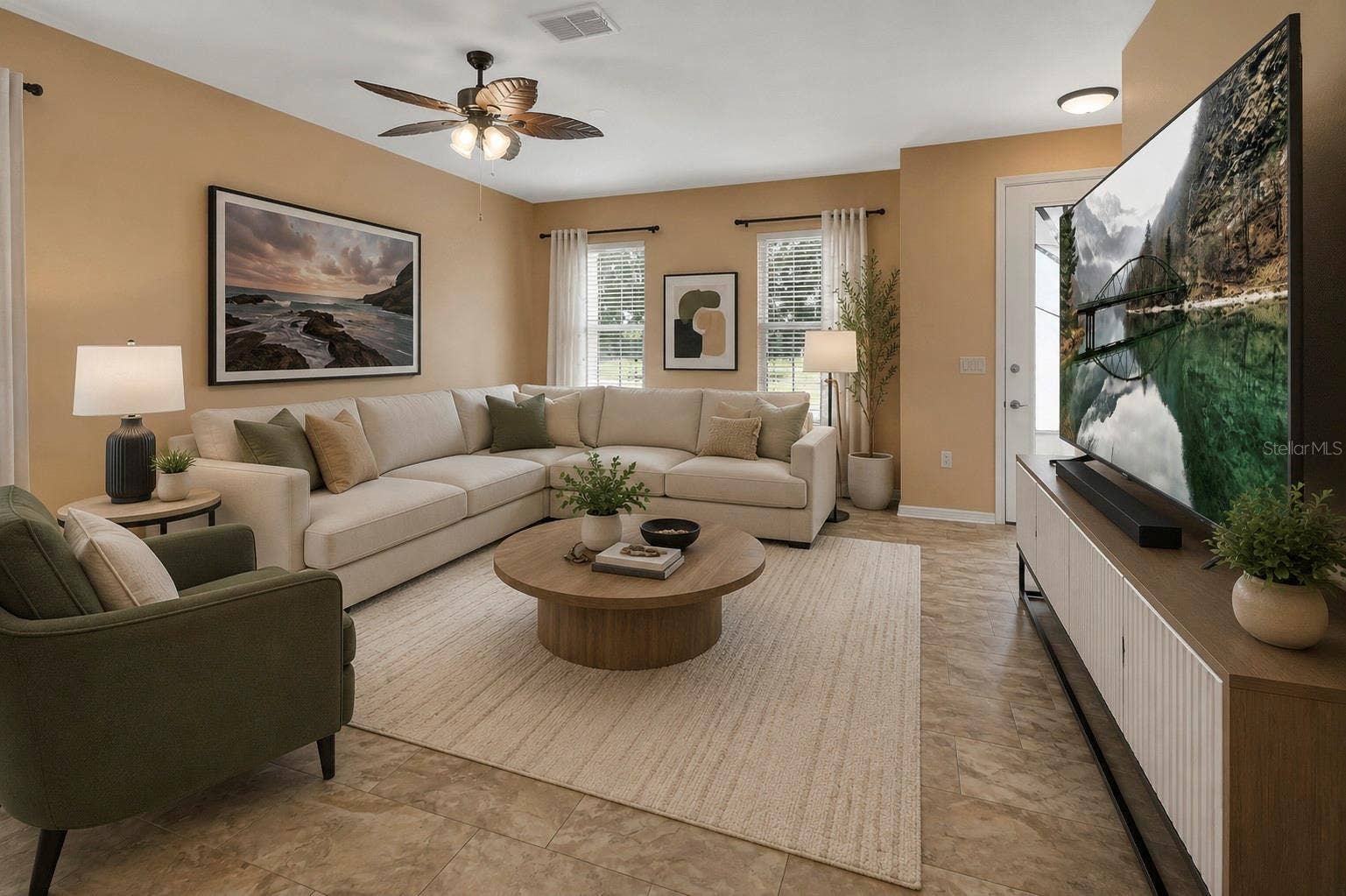 Staged living room
