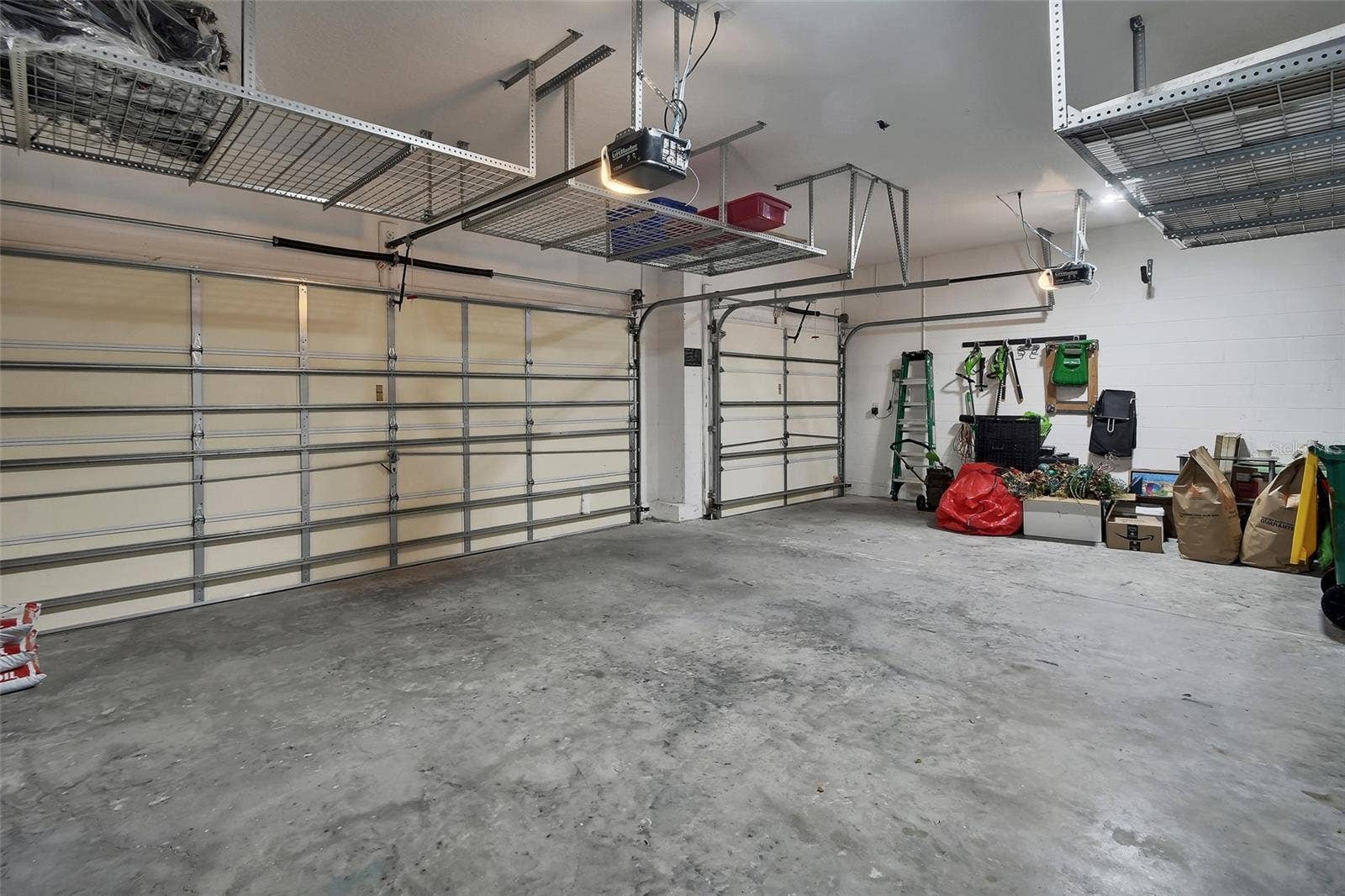 3- large hanging storage racks