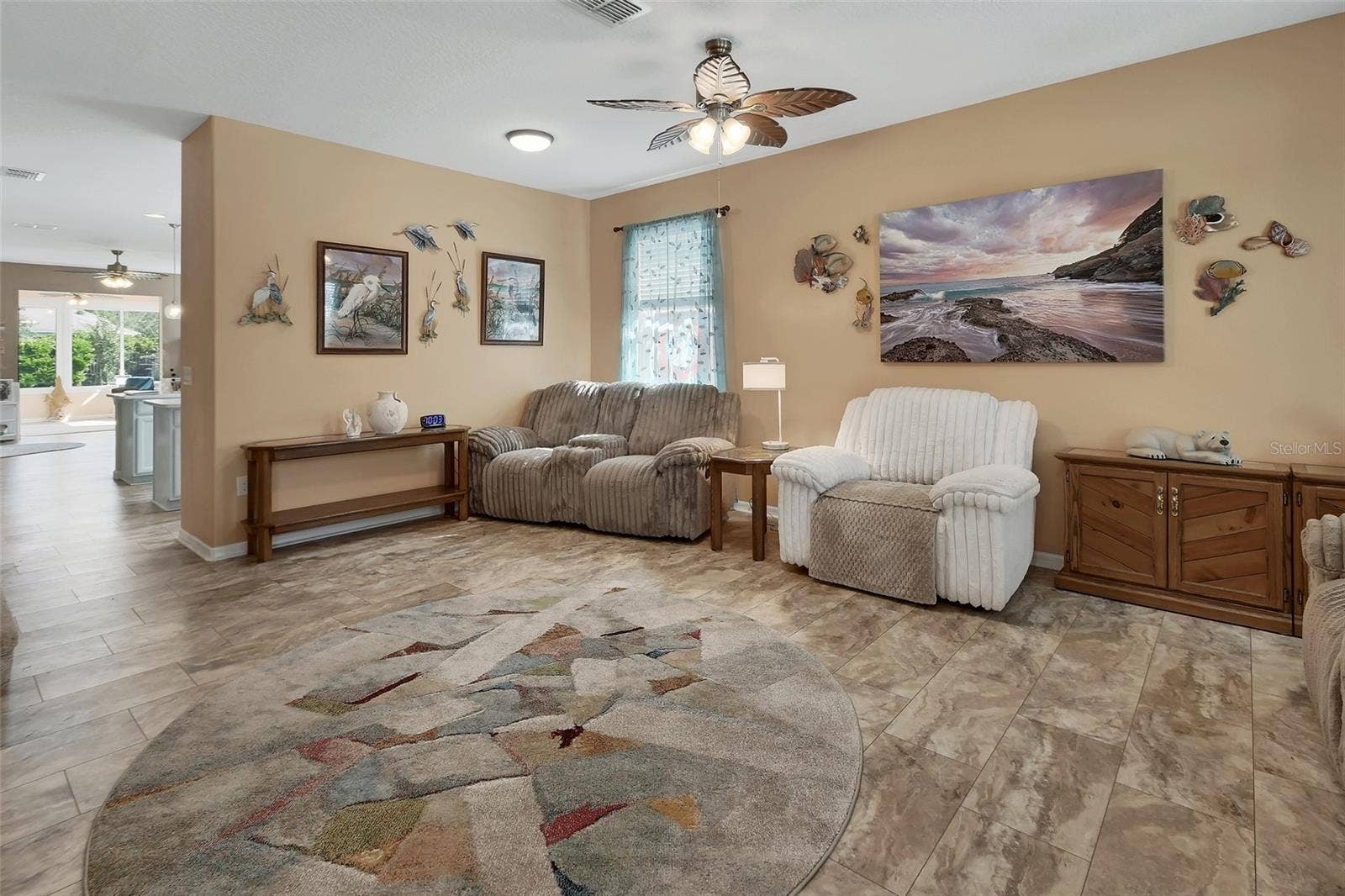 Living Room adjacent to kitchen
