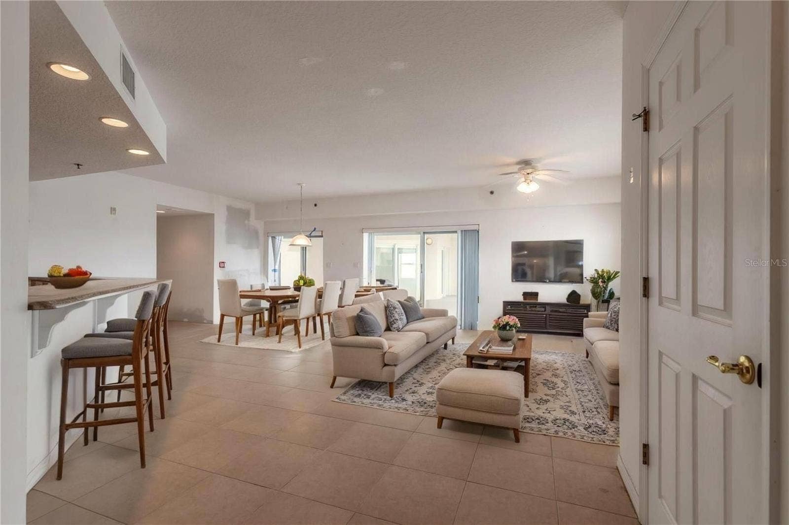 5300 S ATLANTIC AVENUE, #3-605, New Smyrna Beach, FL 32169 Virt Staged Living Room