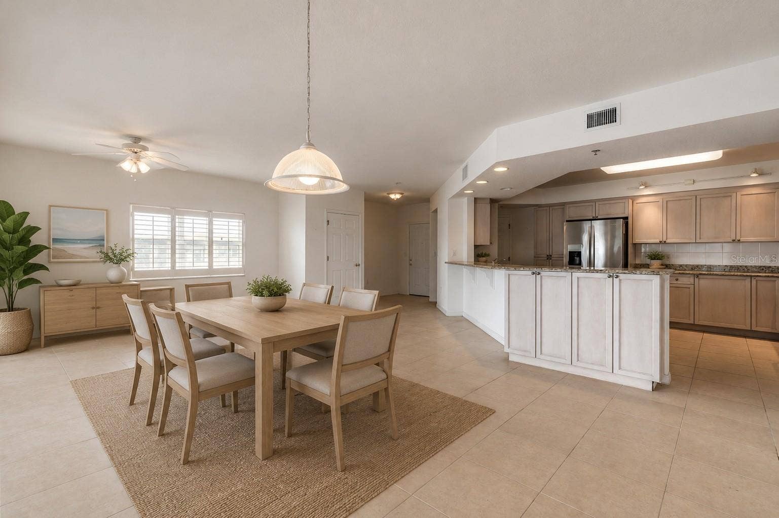 5300 S ATLANTIC AVENUE, #3-605, New Smyrna Beach, FL 32169 Virt Staged Dining Room
