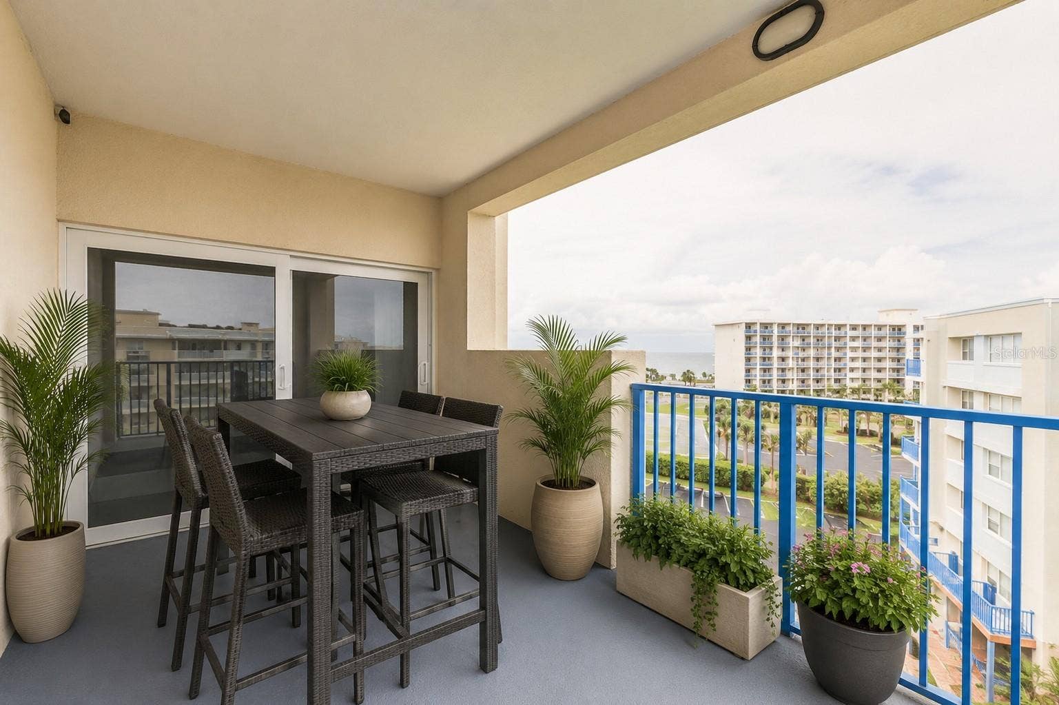 5300 S ATLANTIC AVENUE, #3-605, New Smyrna Beach, FL 32169 Virt Staged Balcony