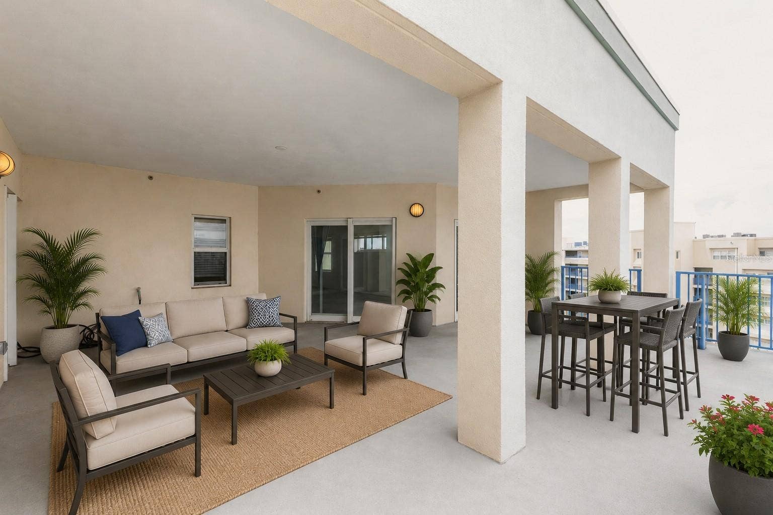 5300 S ATLANTIC AVENUE, #3-605, New Smyrna Beach, FL 32169 Virt Staged Terrace