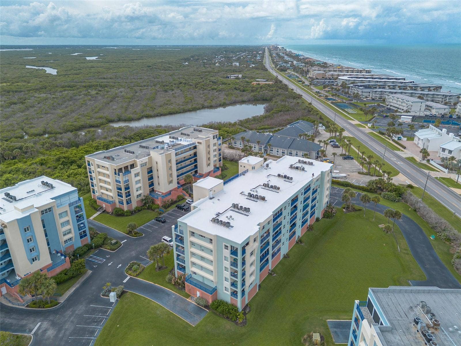 5300 S ATLANTIC AVENUE, #3-605, New Smyrna Beach, FL 32169 Aerial View of Complex