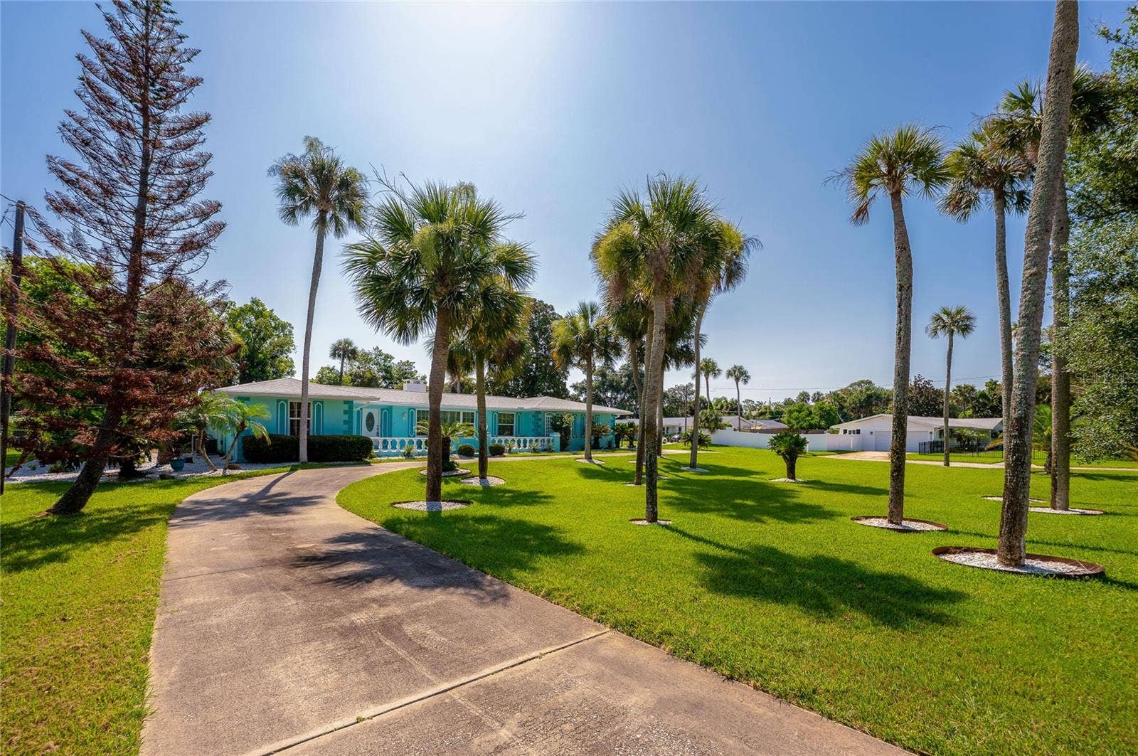 697 JOHN ANDERSON DRIVE, Ormond Beach, FL 32176 North side long circular driveway