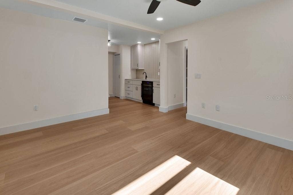 Game room with handy wet bar