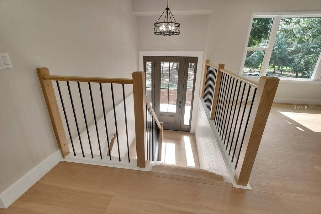 Beautiful stairway and railing