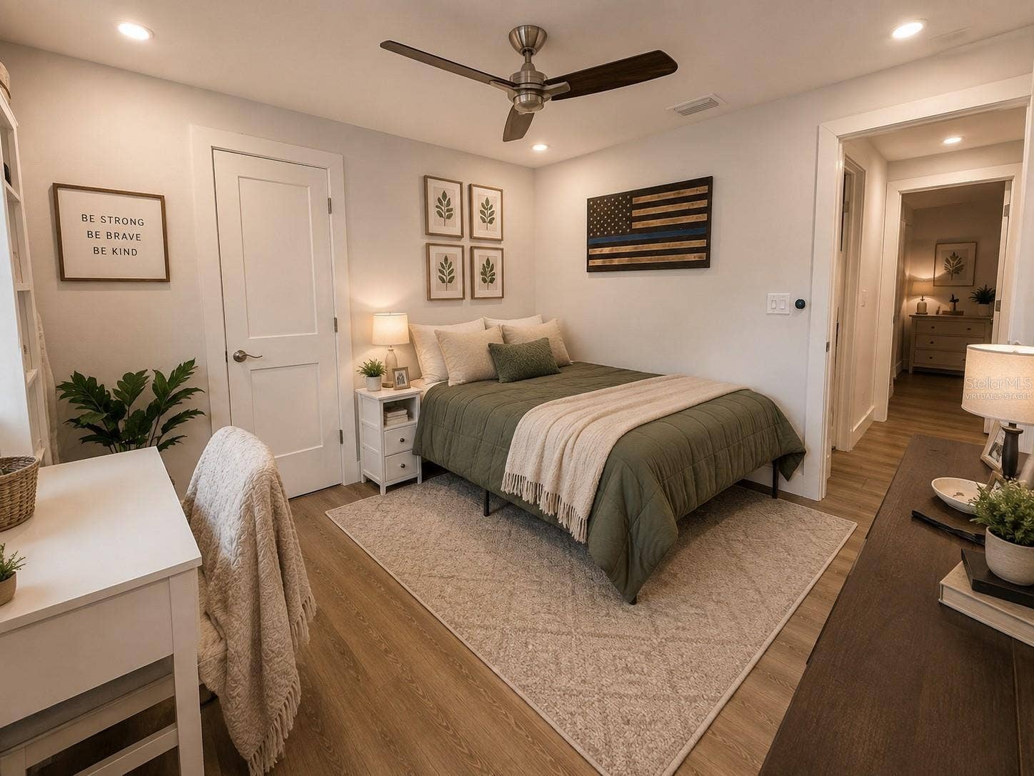 Virtually staged bedroom