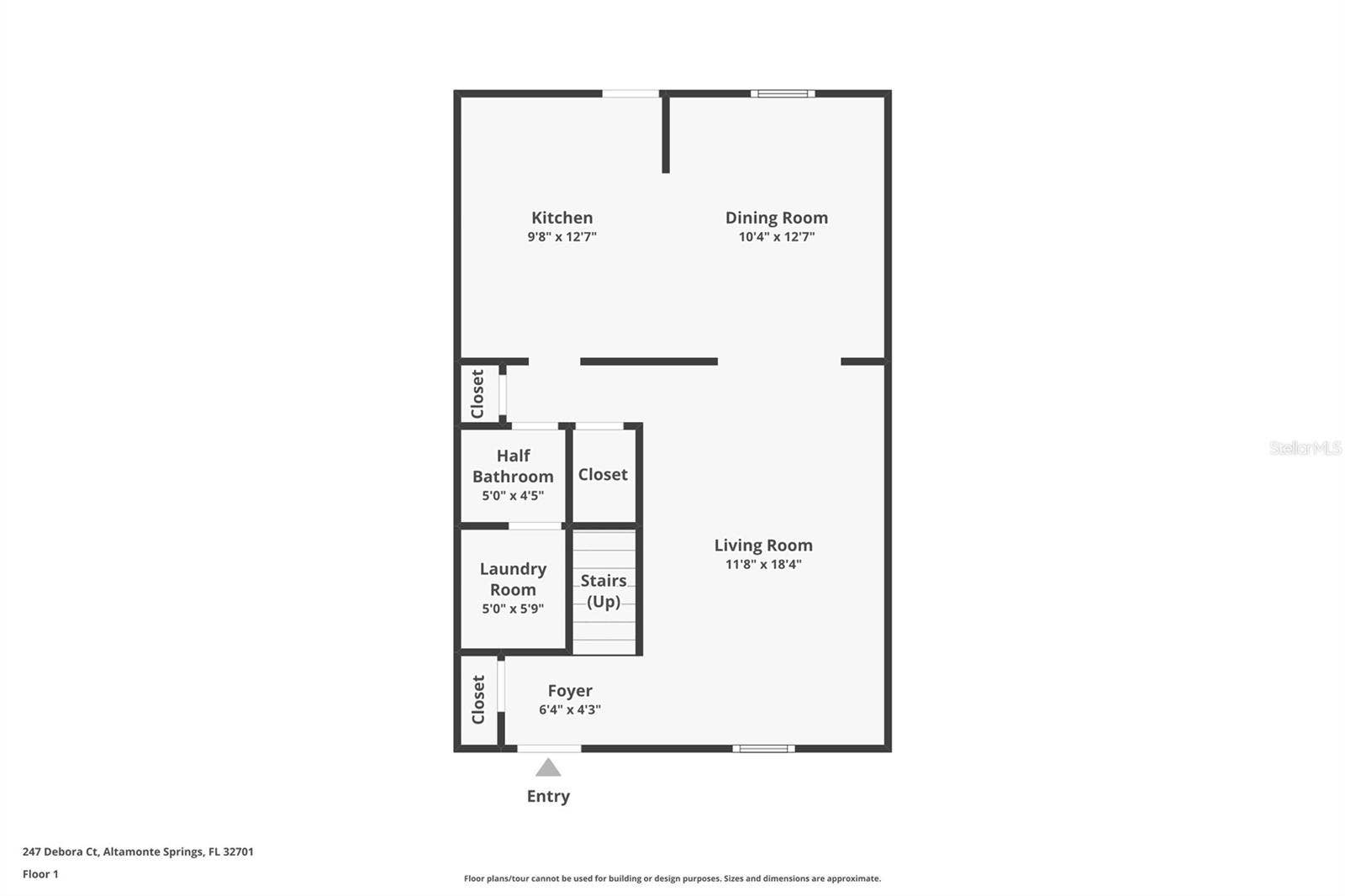 247 DEBORA COURT, #247, Altamonte Springs, FL 32701 Floorplan first floor