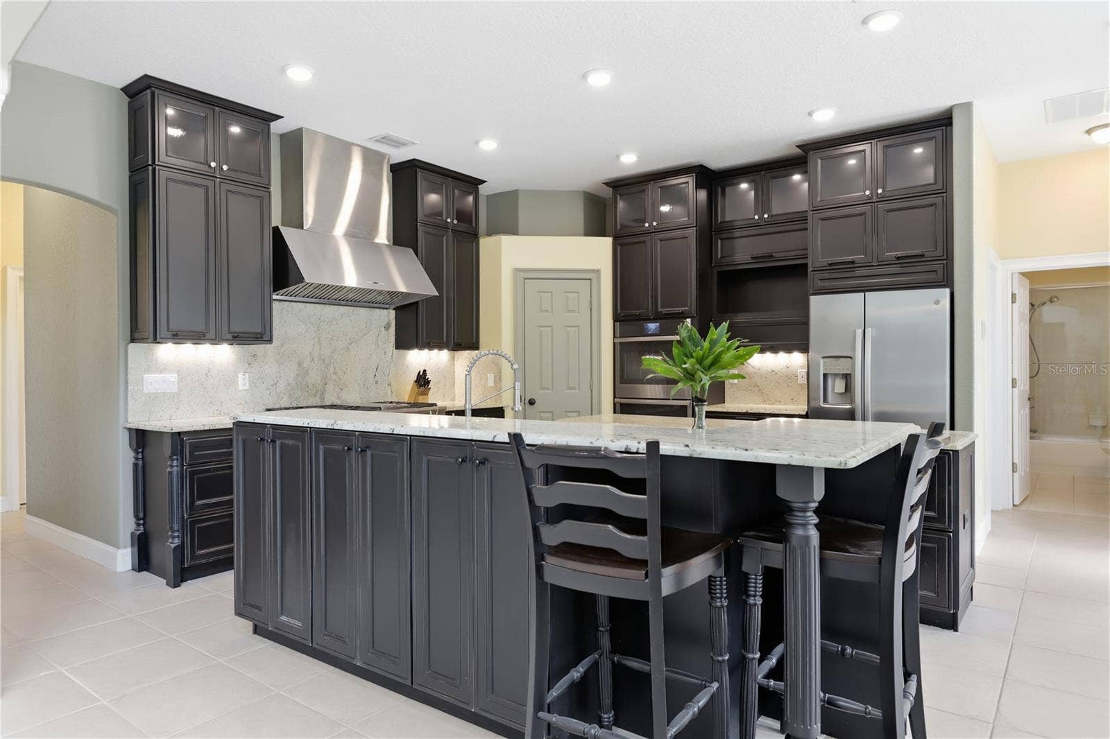 Kitchen with double islands