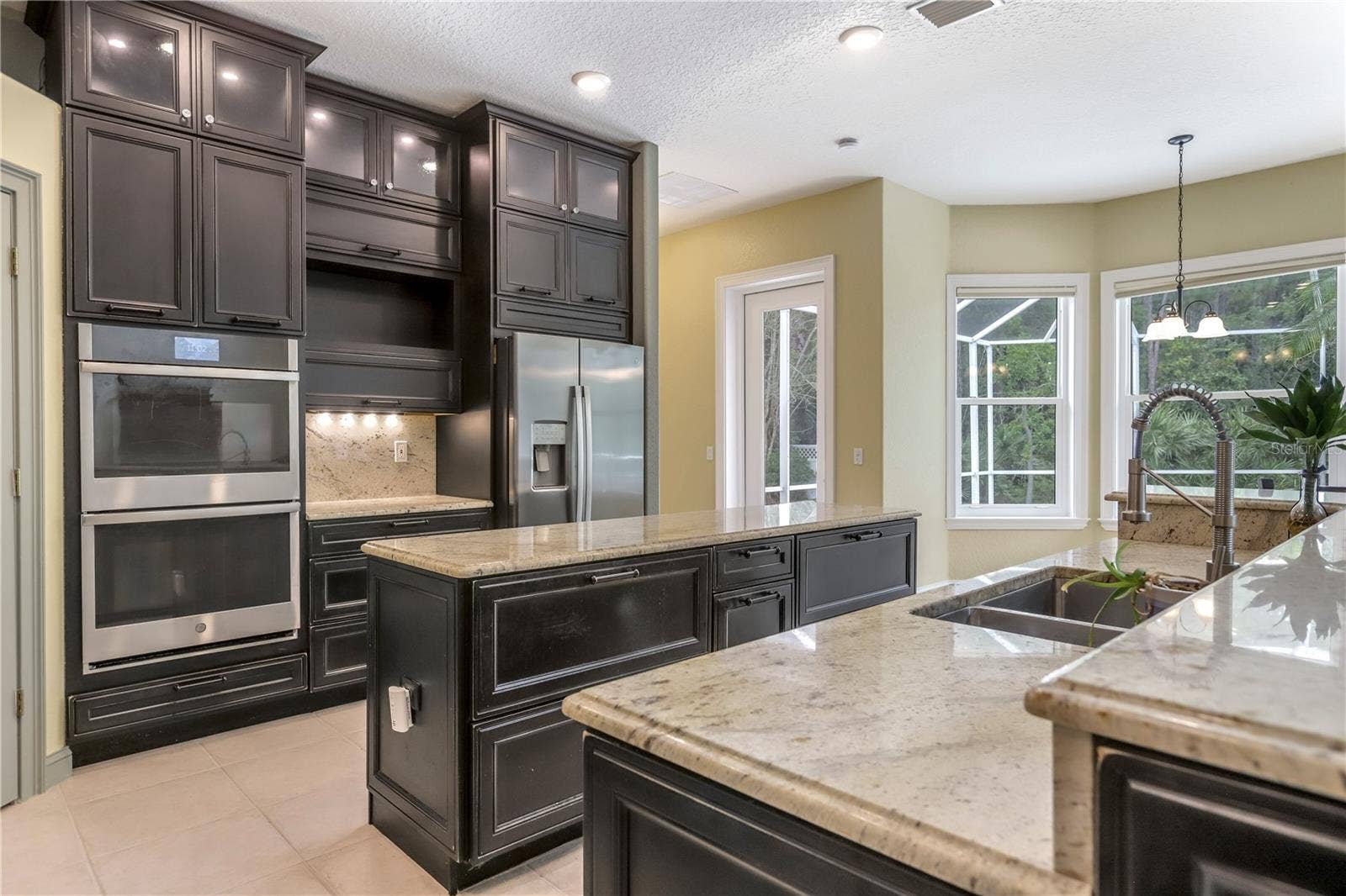 Kitchen with double islands