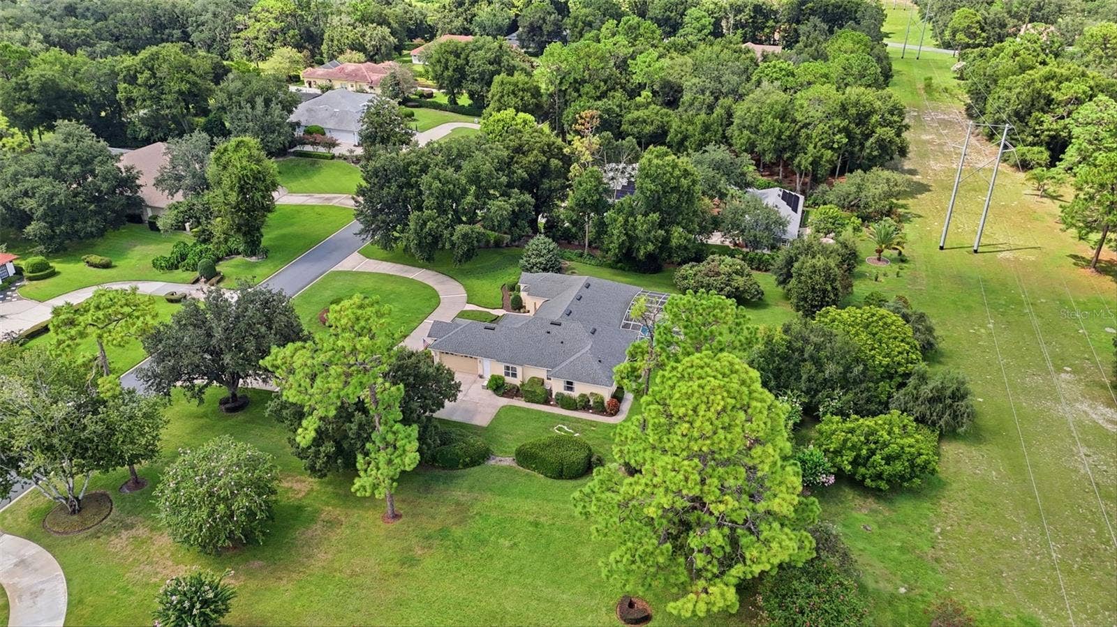1681 TIMBER EDGE DRIVE, Deland, FL 32724 SIDE AERIAL VIEW