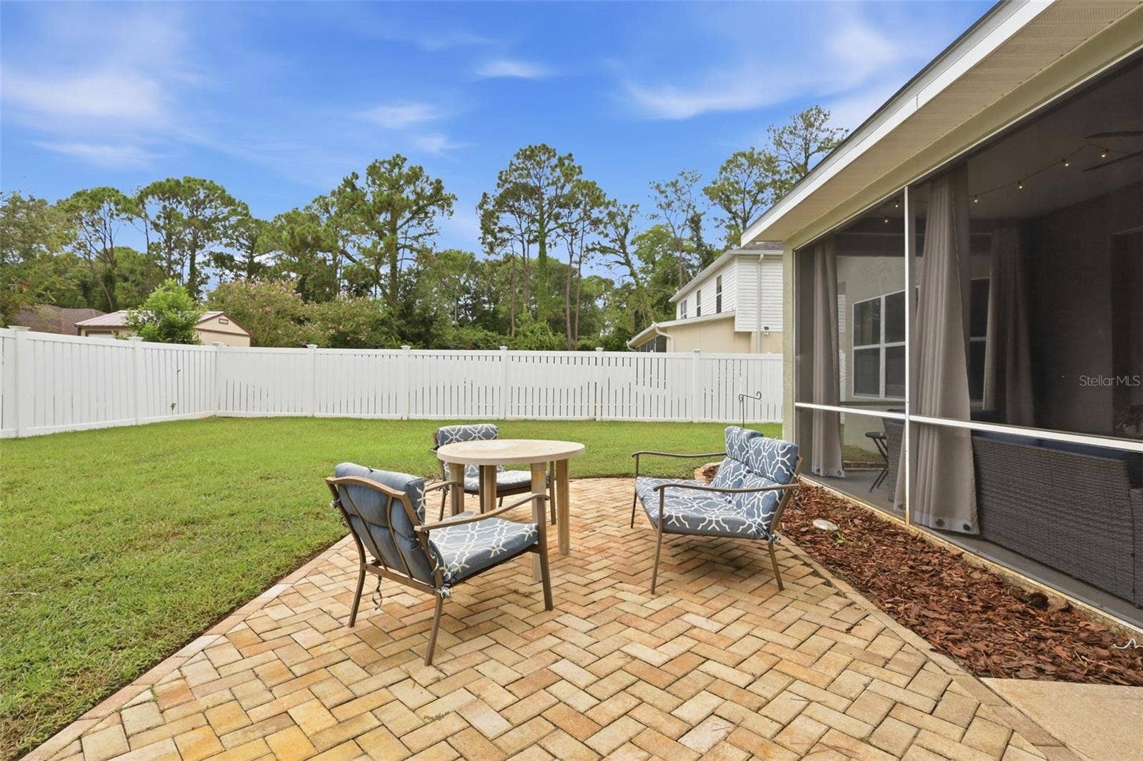 Barbecue area in backyard is great for entertaining...or enjoying the bright stars!