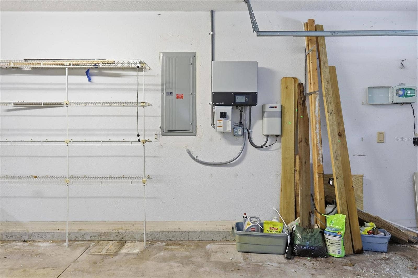 Garage: Updated electric and solar panel "brain".