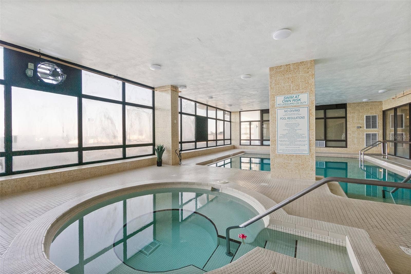 Indoor pool and hot tub