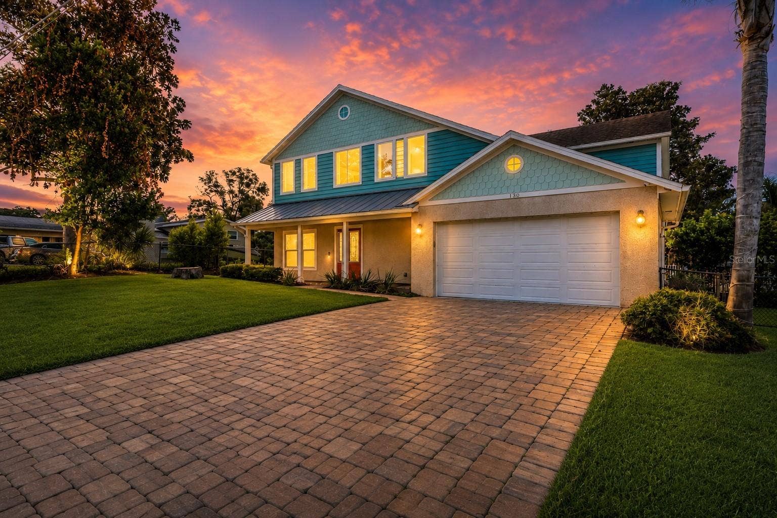 130 HERNANDEZ AVENUE, Ormond Beach, FL 32174 VS Twilight Shot