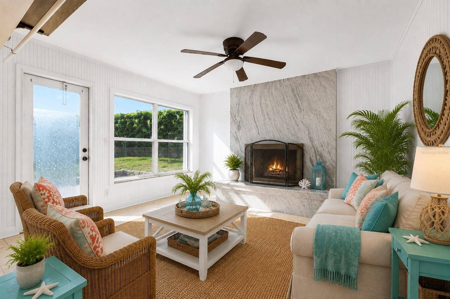 22 PLAZA DRIVE, Ormond Beach, FL 32176 Virtually staged family room