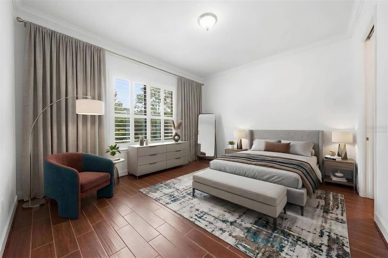 VIRTUALLY STAGED PRIMARY BEDROOM