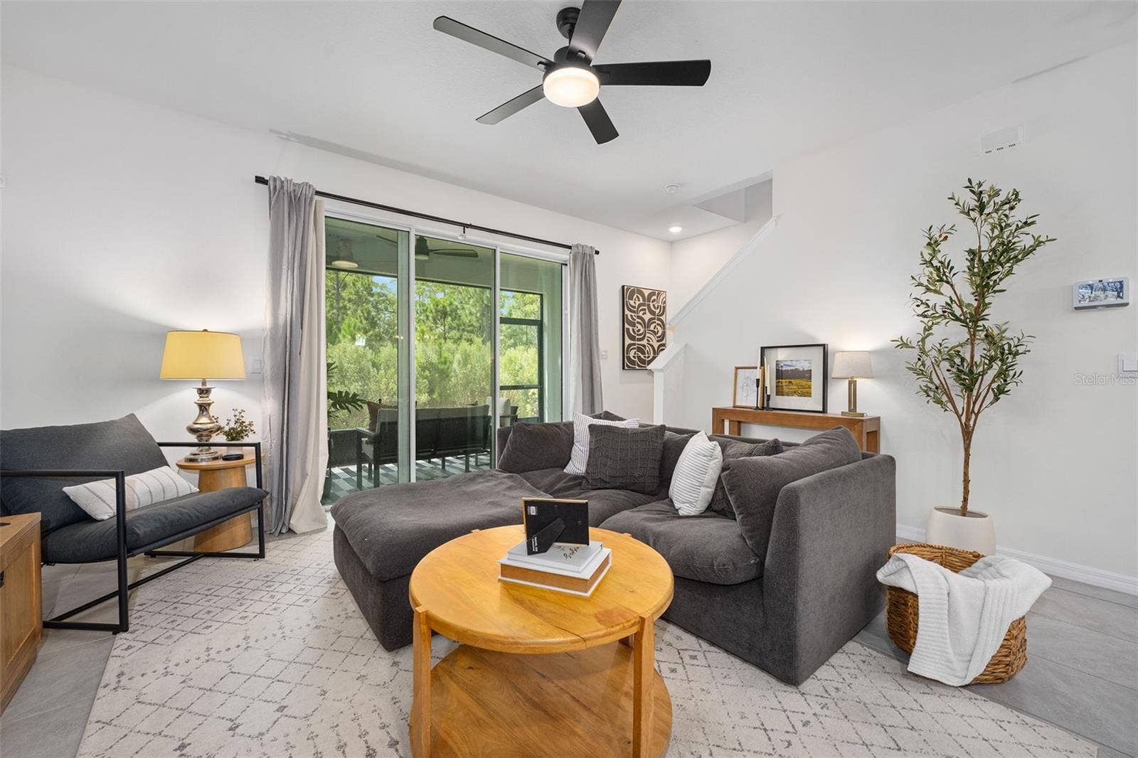 166 REENA DRIVE, Daytona Beach, FL 32117 Living room, ceiling fan added