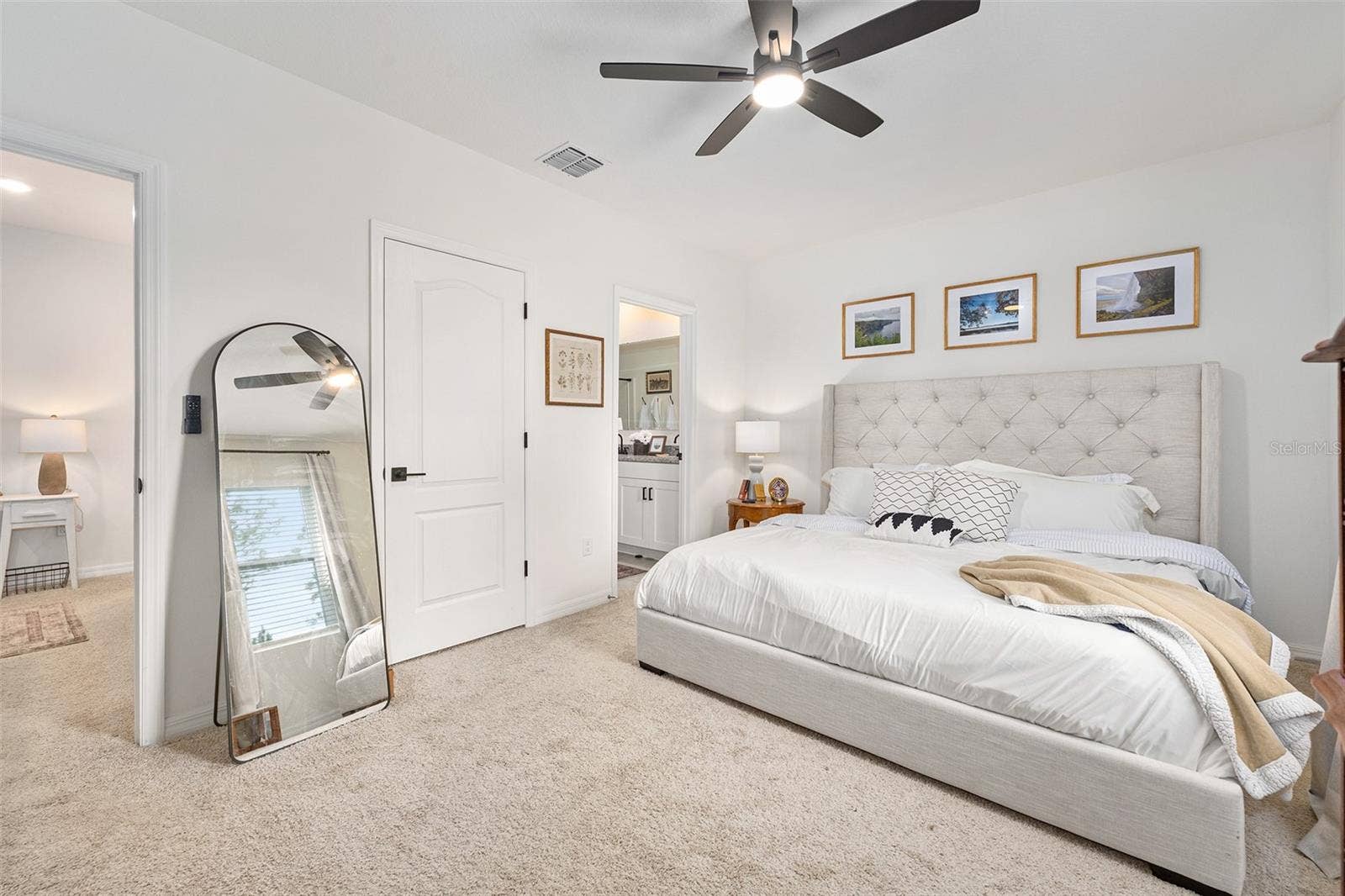 166 REENA DRIVE, Daytona Beach, FL 32117 Primary bedroom, ceiling fan added