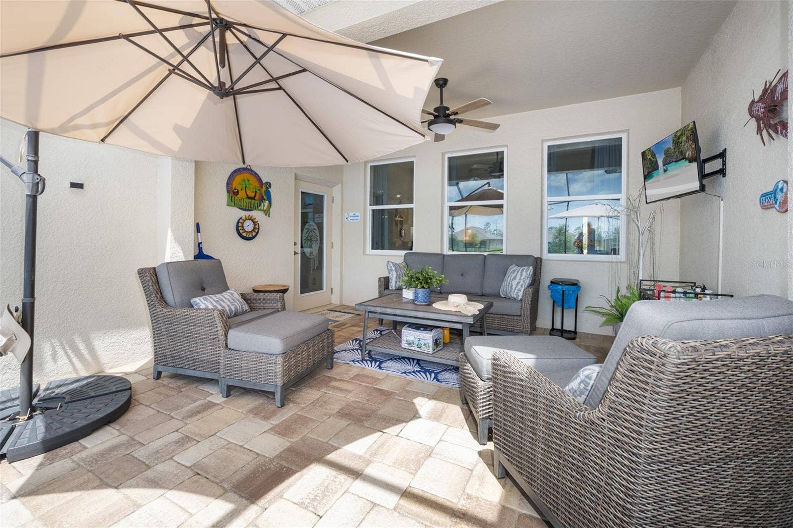 2844 MONAGHAN DRIVE, Ormond Beach, FL 32174 Covered patio area