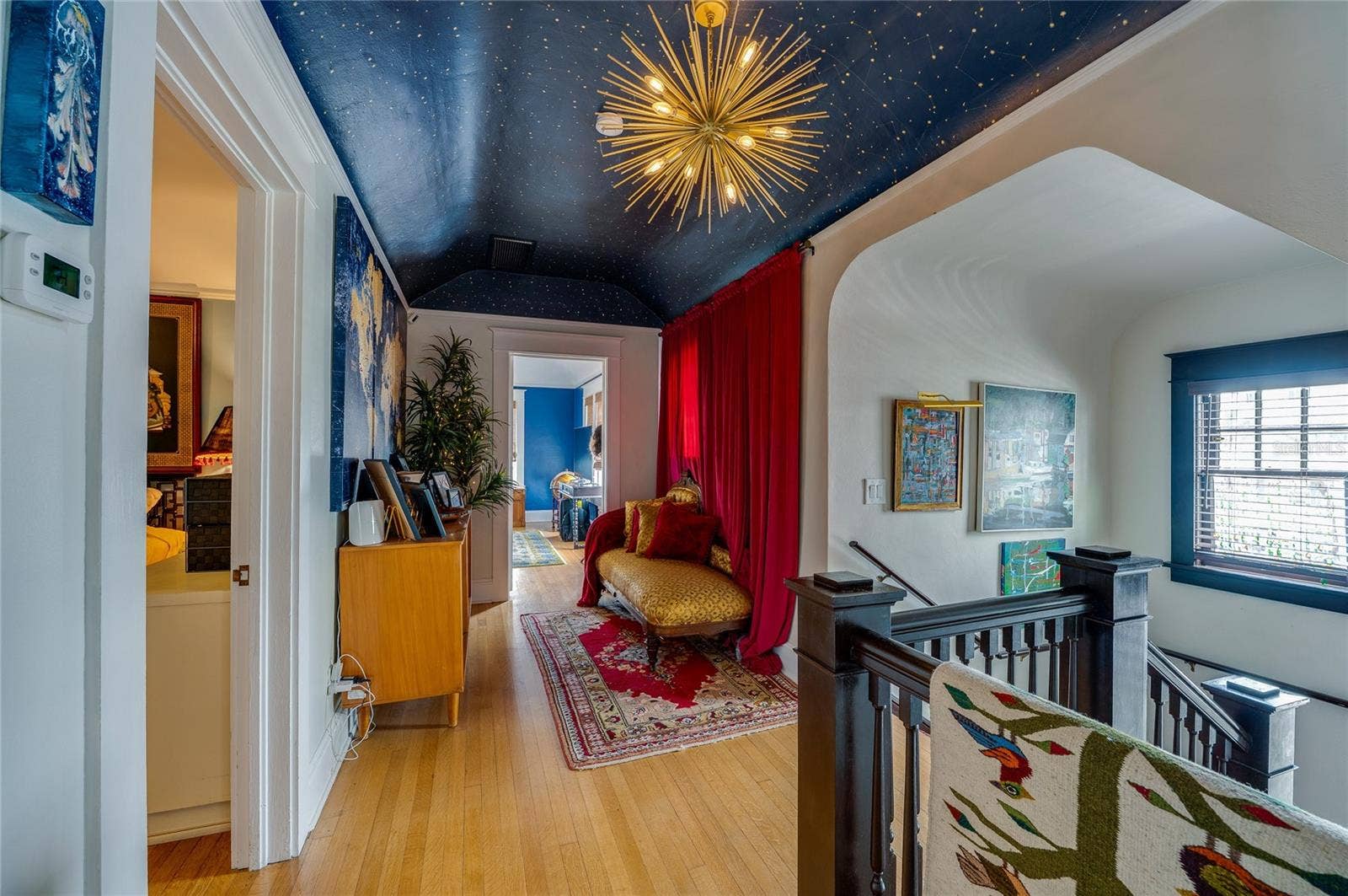 417 N GRANDVIEW AVENUE, Daytona Beach, FL 32118 Upstairs hall with "starry night" ceiling