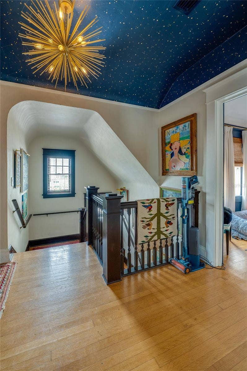 417 N GRANDVIEW AVENUE, Daytona Beach, FL 32118 Upstairs hall with "starry night" ceiling