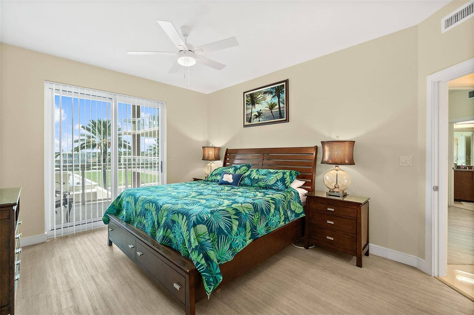 1925 S ATLANTIC AVENUE, #306, Daytona Beach Shores, FL 32118 Guest bedroom with river facing balcony
