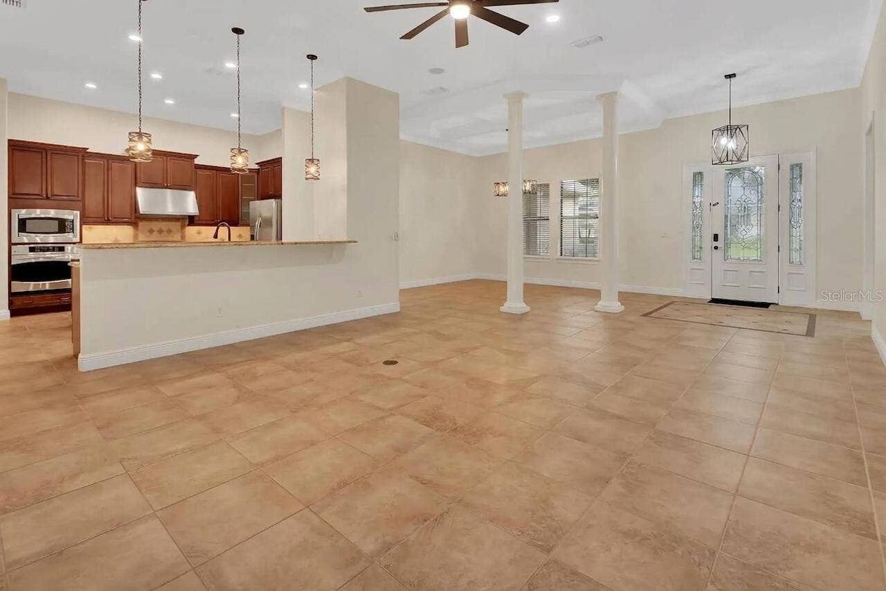 502 VICTORIA HILLS DRIVE, Deland, FL 32724 Living room with view of the Dining area