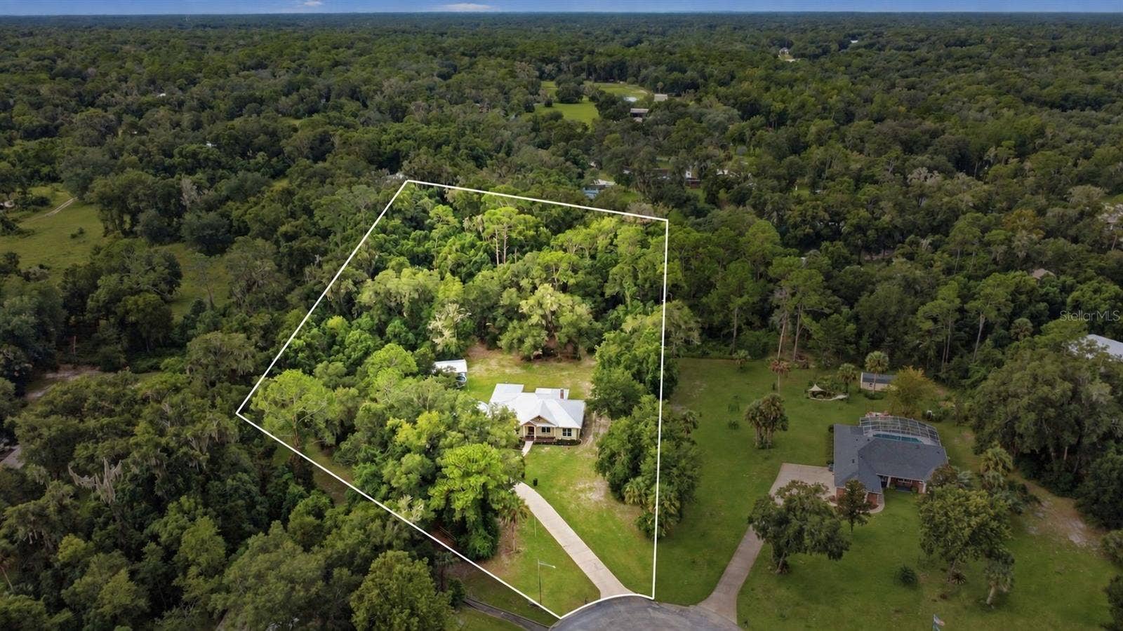 1806 GLENWOOD OAKS LANE, Deland, FL 32720 FRONT AERIAL VIEW