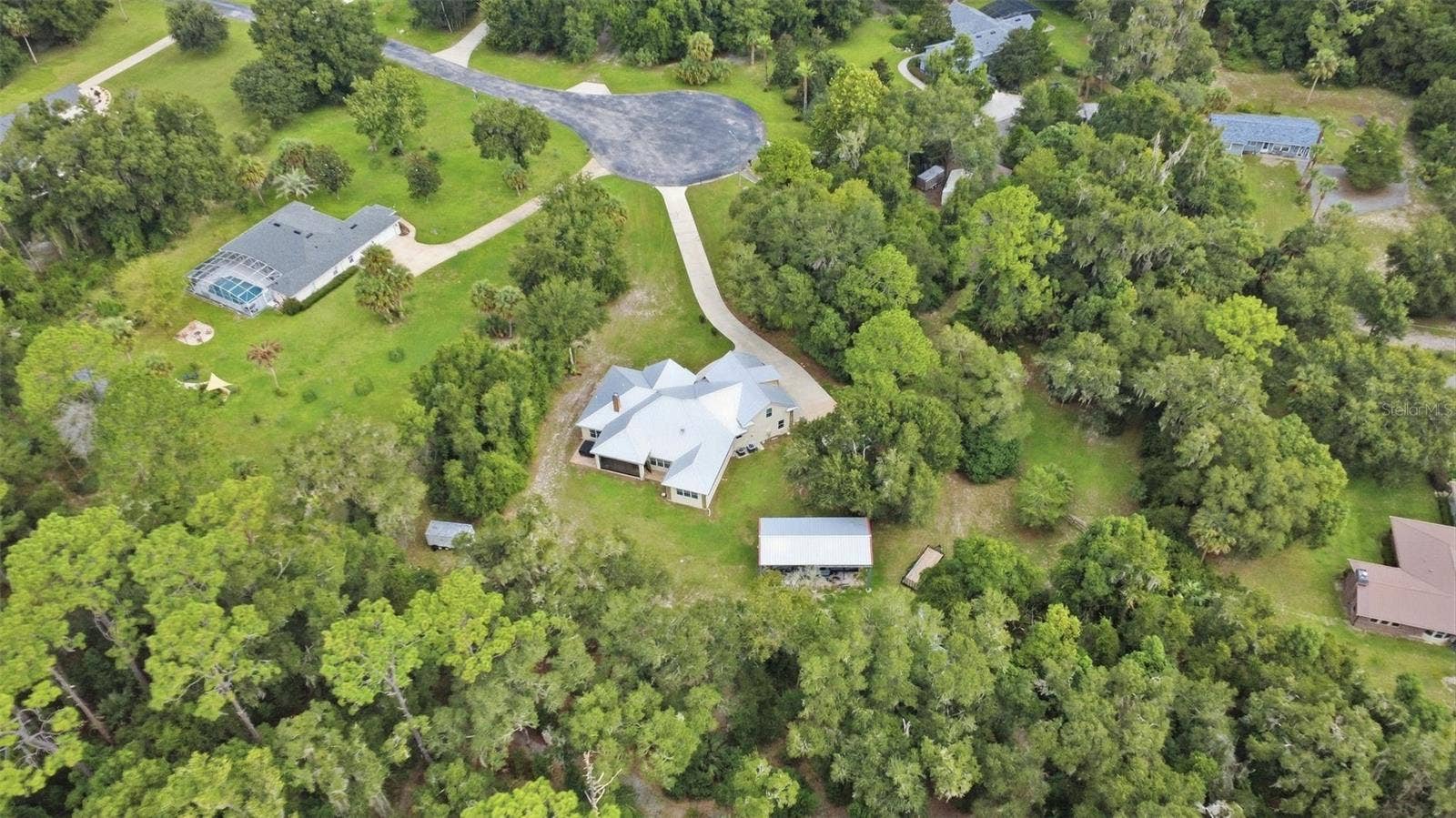 1806 GLENWOOD OAKS LANE, Deland, FL 32720 REAR AERIAL VIEW