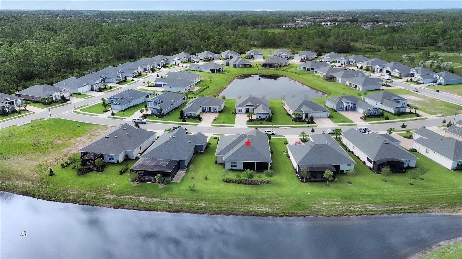 Aerial backyard view