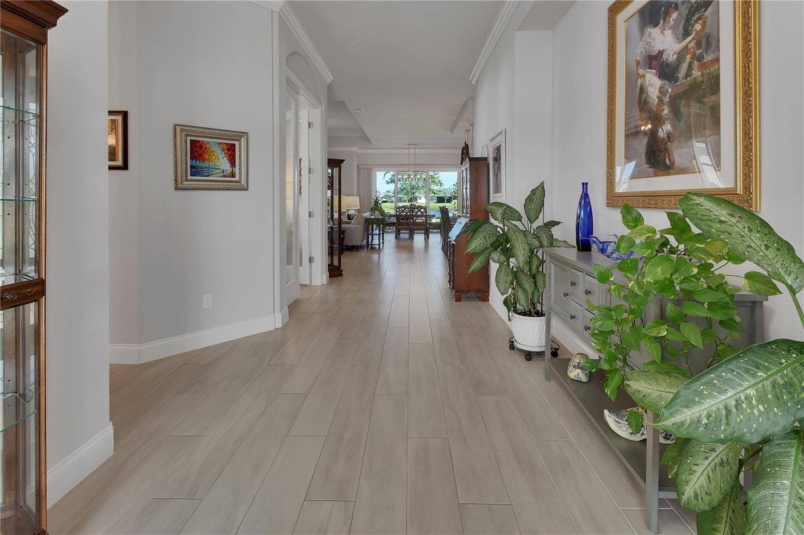 Entry hallway to gathering area