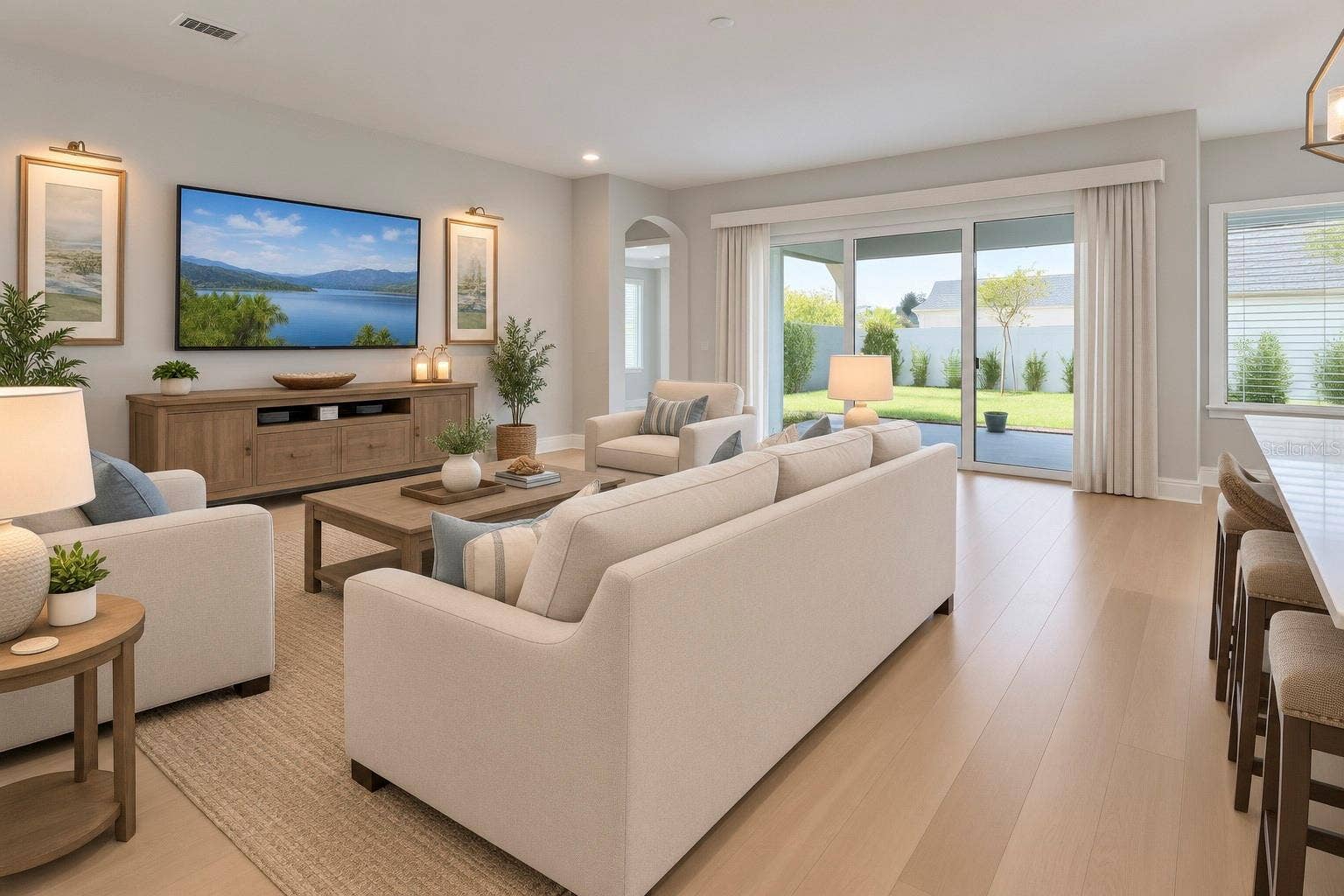 Staged living room