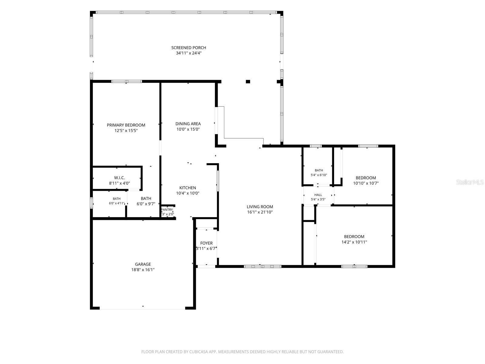 2188 8TH AVENUE, Deland, FL 32724 FLOOR PLAN W/APPROX MEASUREMENTS