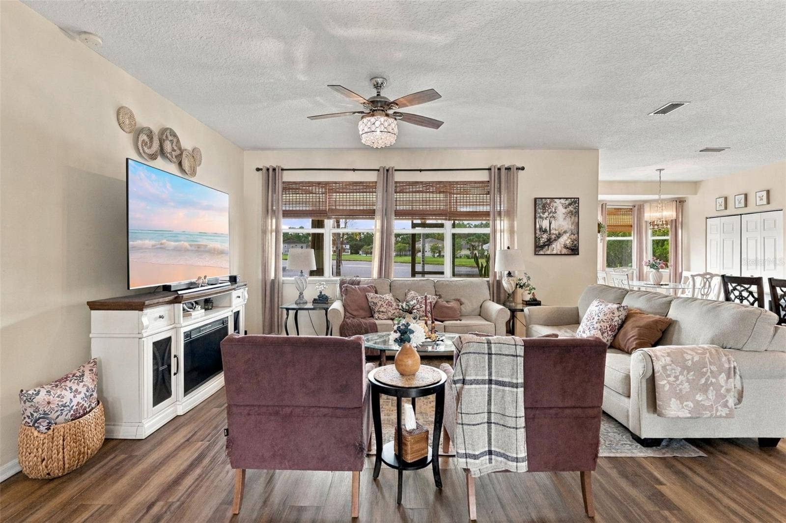 8 ANGELA DRIVE, Palm Coast, FL 32164 Main living area toward screened porch.