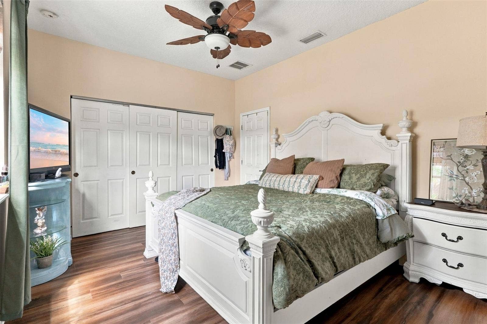 8 ANGELA DRIVE, Palm Coast, FL 32164 This large bedroom on the main floor features a fully remodeled bath just outside.