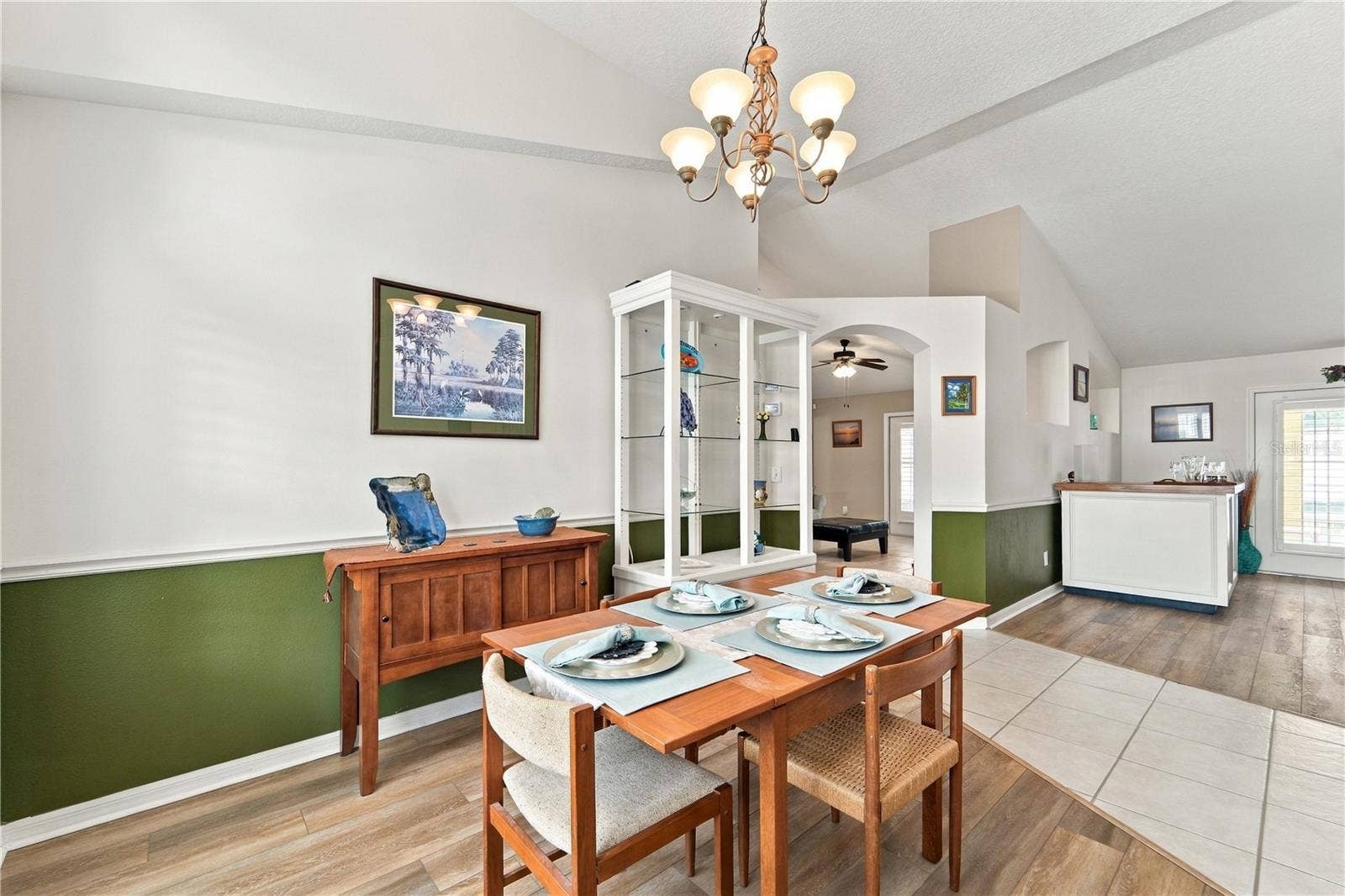 1420 BENT OAKS BOULEVARD, Deland, FL 32724 View of dining room and living room from foyer