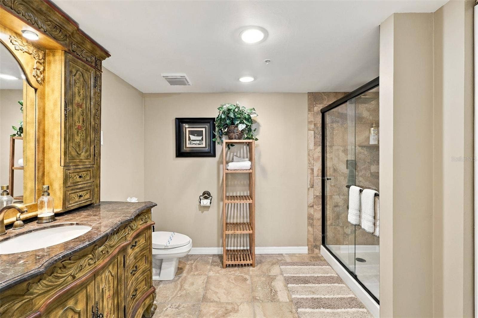 Main level primary bathroom