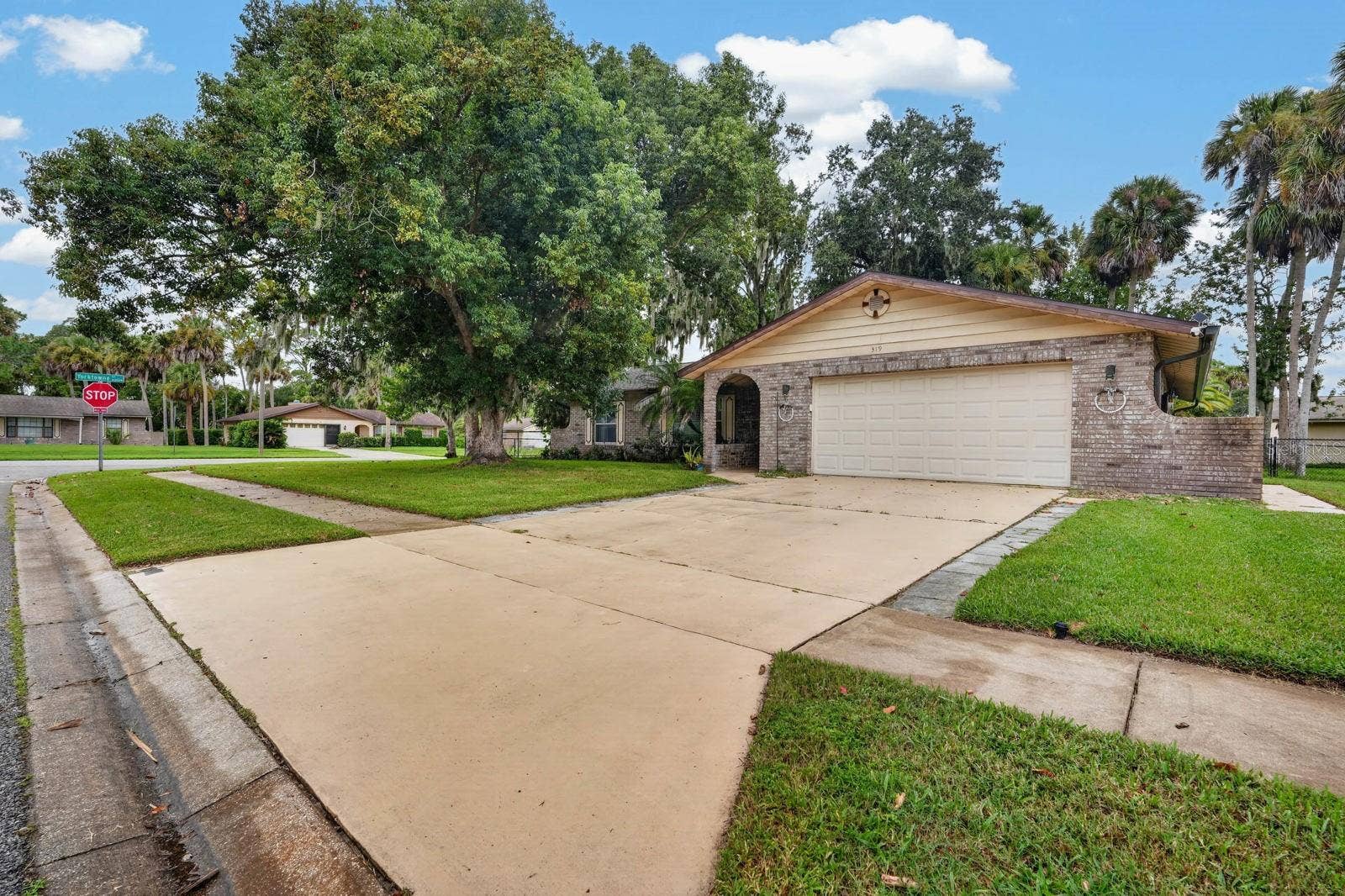 Driveway and Garage