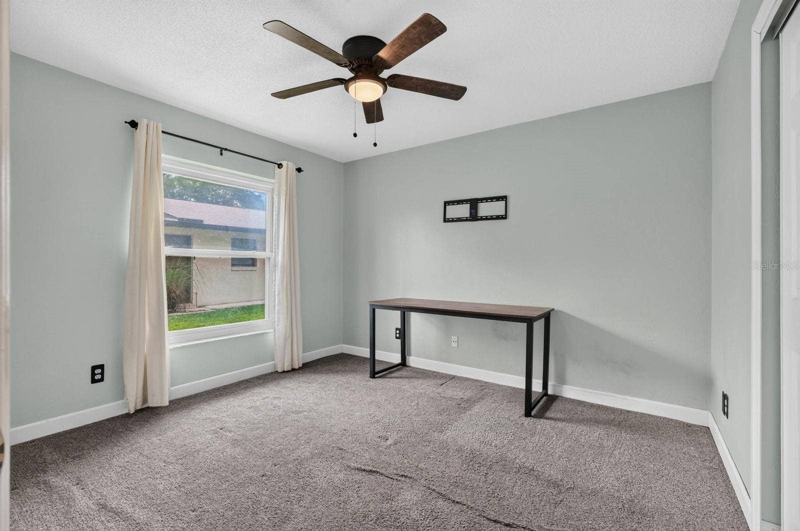 Bedroom with Gray Walls